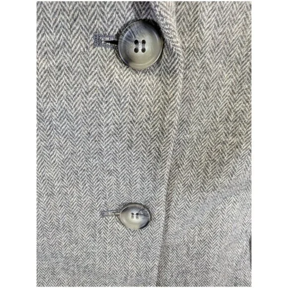 VTG Classic Women's PENDLETON Grey 100% Virgin Wool Blazer Size 10 Made In USA - Picture 7 of 9